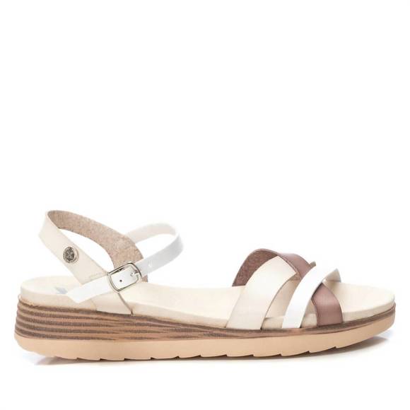NEW XTI women's low wedge sandals in ice - Picture 1 of 4